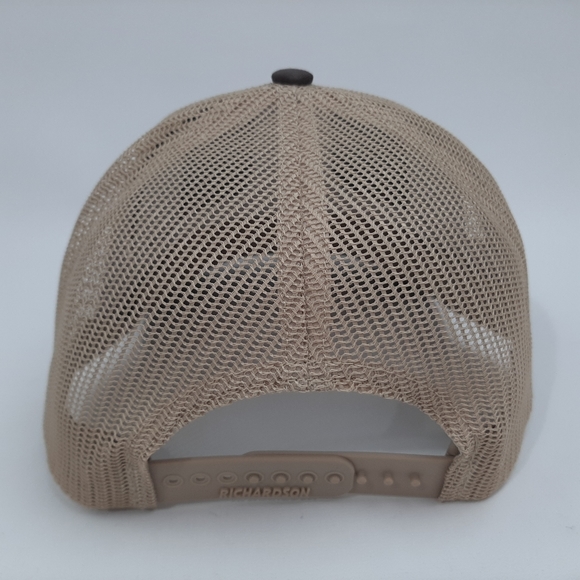 King Ranch Richardson 112 Trucker Mesh Snapback Hat Cap Brown Embroidered - Picture 4 of 4